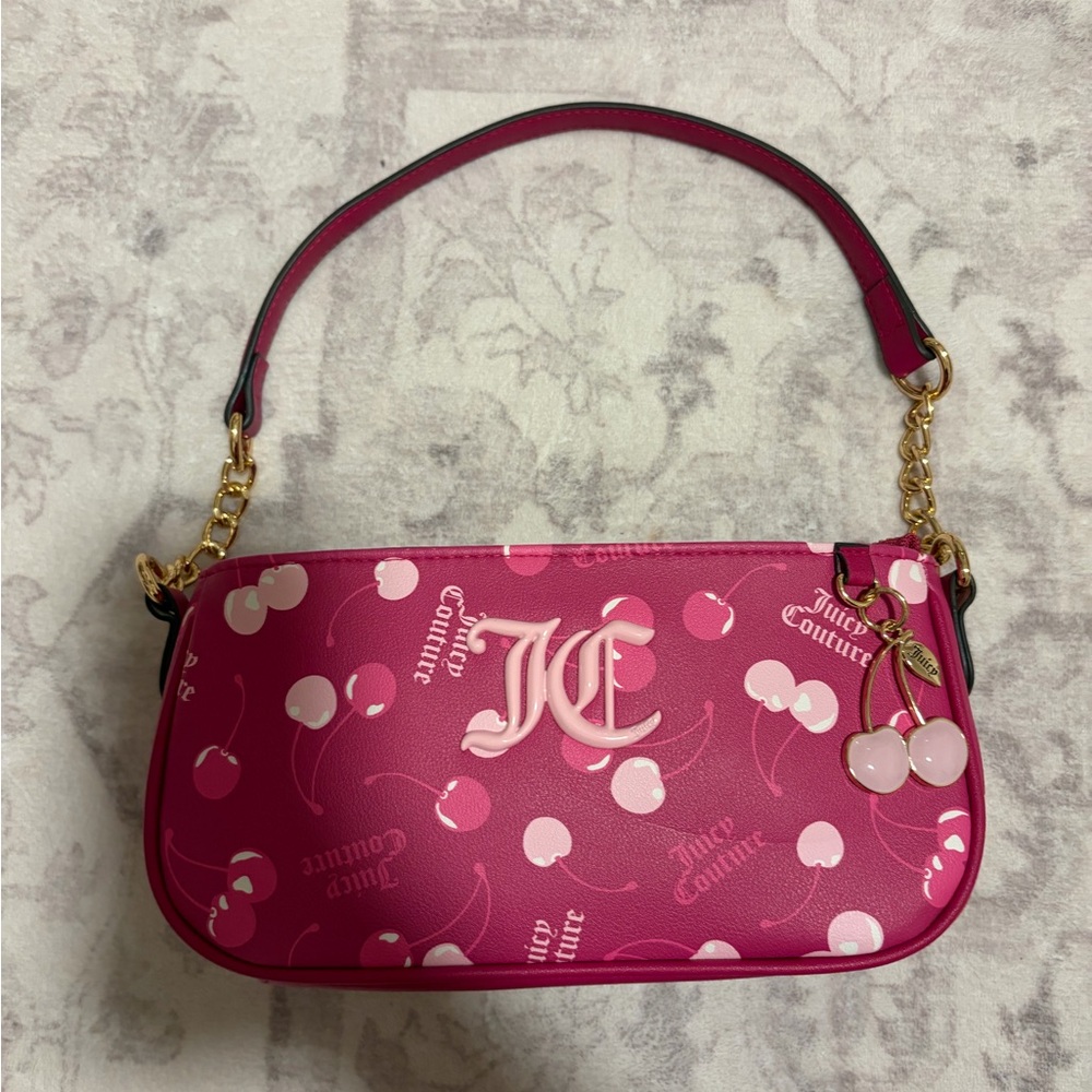 Juicy Couture Hot Pink Cherry Mini Shoulder Bag